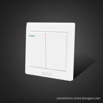 2 Gang 1 Way Electrical Wall Switch